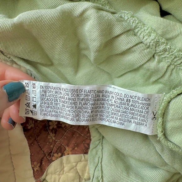 Light green Forever 21 cottagecore fairycore milkmaid mini dress. Size S - Picture 5 of 5